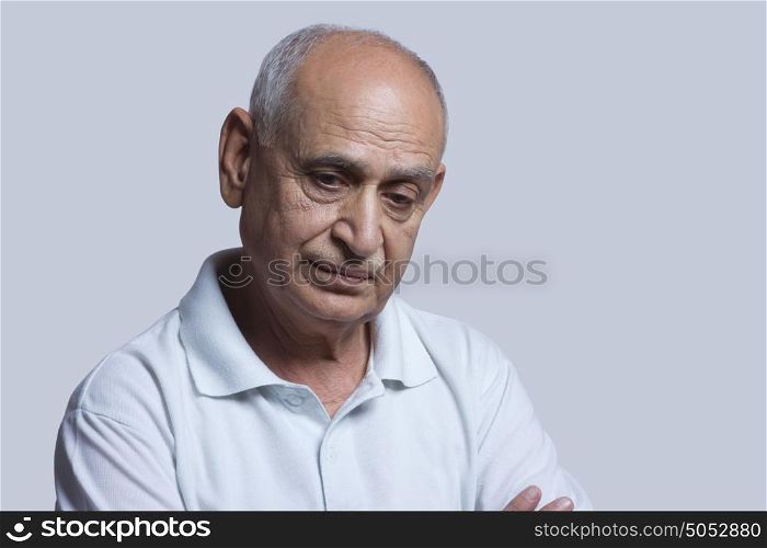 Portrait of sad old man
