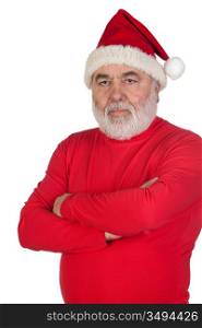 Portrait of Santa Claus isolated on white background