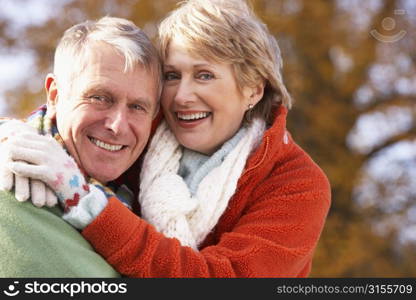 Portrait Of Senior Couple Hugging