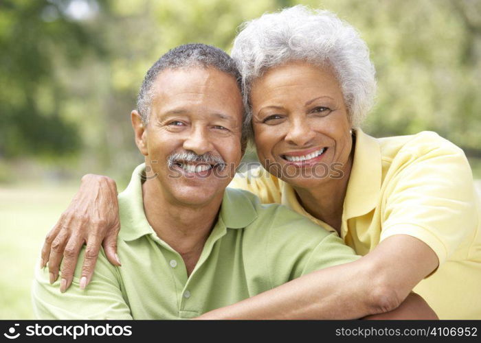 Portrait Of Senior Couple In Park