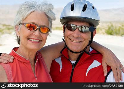 Portrait of Senior couple in sportswear