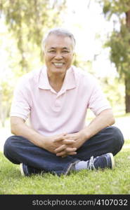 Portrait Of Senior Man In Park