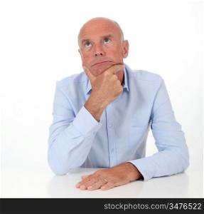 Portrait of senior man with thoughtful look