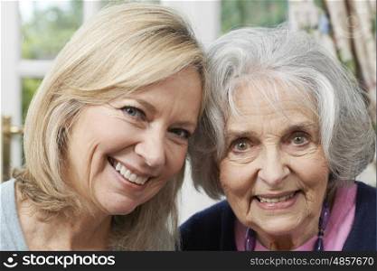 Portrait Of Senior Mother And Adult Daughter