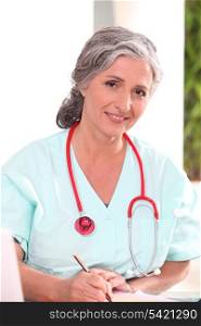 Portrait of senior woman doctor