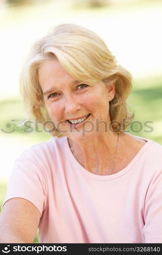 Portrait Of Senior Woman In Park