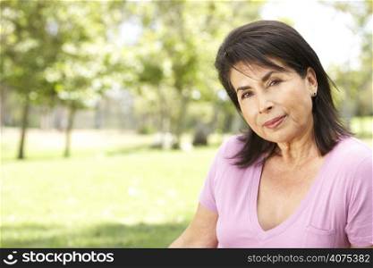 Portrait Of Senior Woman In Park
