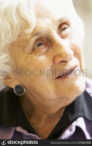 Portrait Of Senior Woman Looking Thoughtful