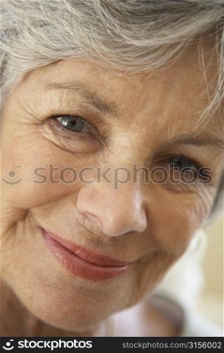Portrait Of Senior Woman Smiling At The Camera