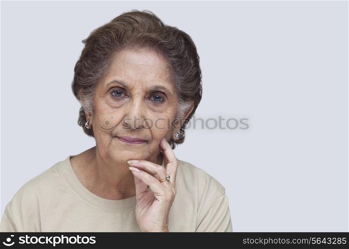 Portrait of senior woman thinking
