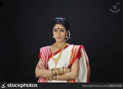 Portrait of serious Bengali woman