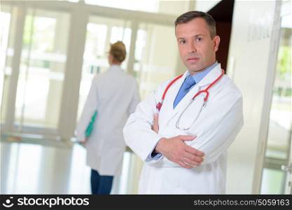Portrait of serious doctor