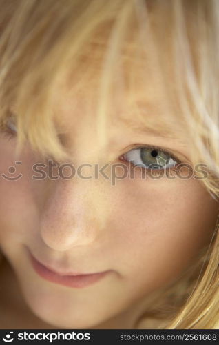 Portrait Of Shy Girl