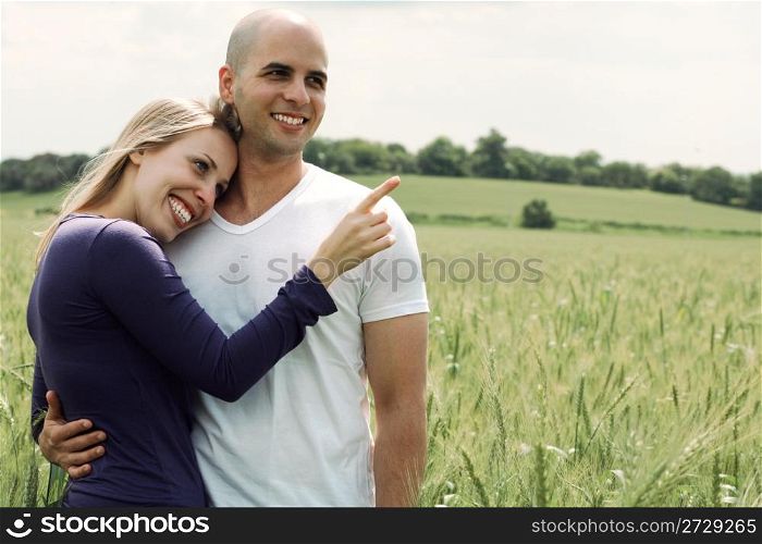 Portrait of simely couple at the park