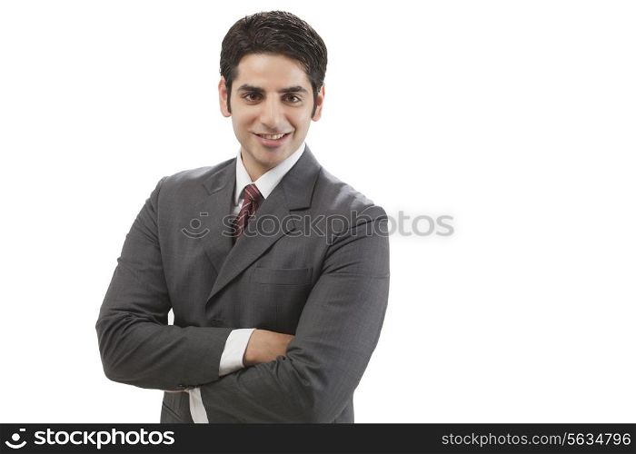 Portrait of smart businessman smiling