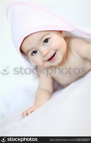 Portrait of smiling baby
