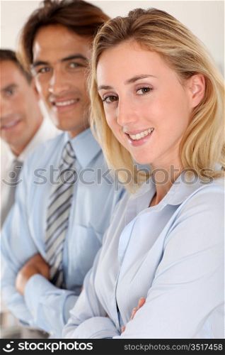 Portrait of smiling business team