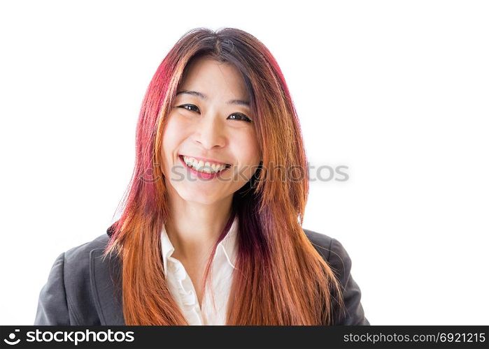Portrait of smiling Chinese female executive looking at camera