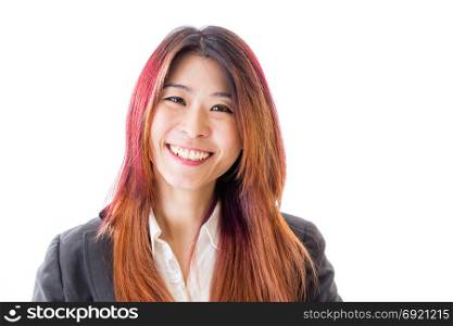 Portrait of smiling Chinese female executive looking at camera