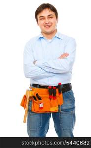 Portrait of smiling construction worker&#xA;