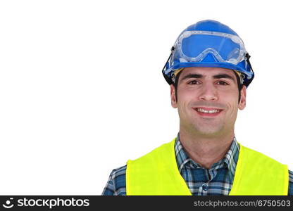 Portrait of smiling craftsman