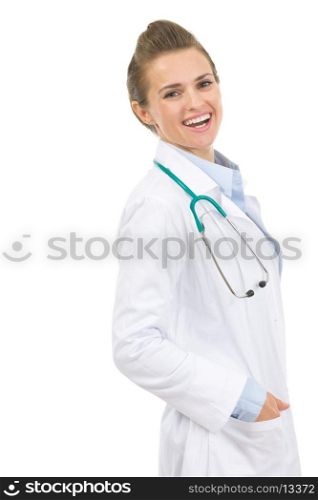 Portrait of smiling doctor woman