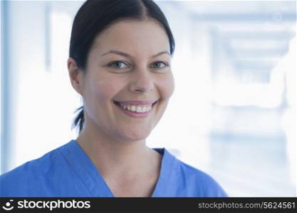 Portrait of smiling female nurse in the hospital, Beijing, China
