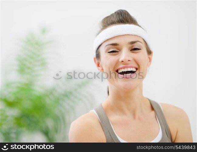 Portrait of smiling fitness woman