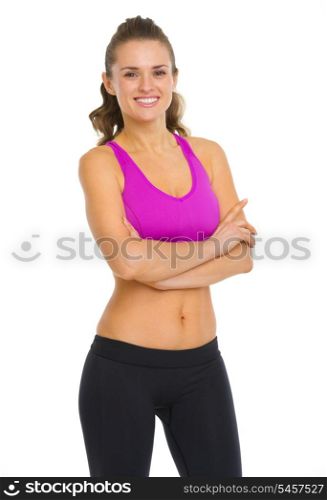 Portrait of smiling fitness young woman