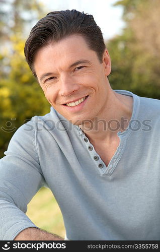 Portrait of smiling handsome man