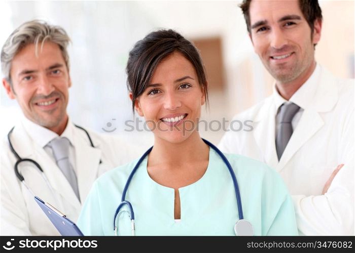 Portrait of smiling medical team