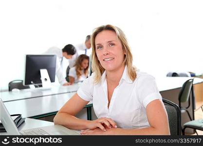 Portrait of smiling office worker