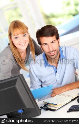 Portrait of smiling office workers