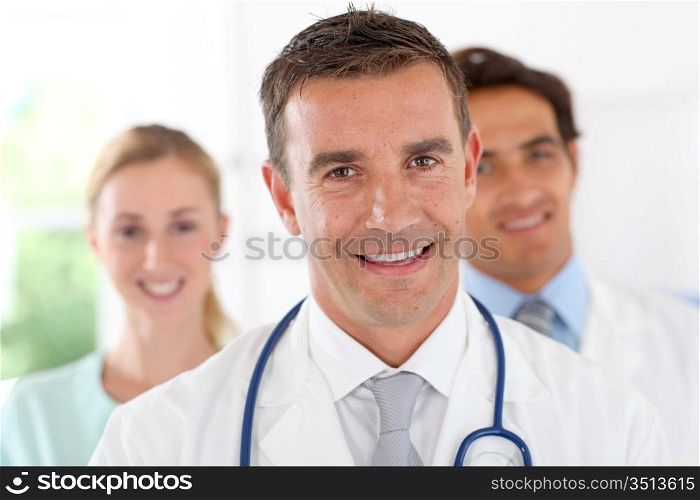 Portrait of smiling practitioner