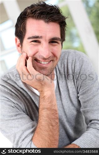 Portrait of smiling relaxed man