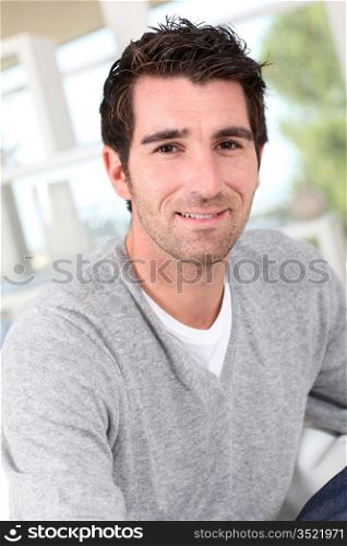 Portrait of smiling relaxed man
