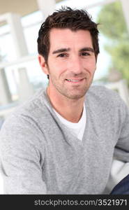 Portrait of smiling relaxed man