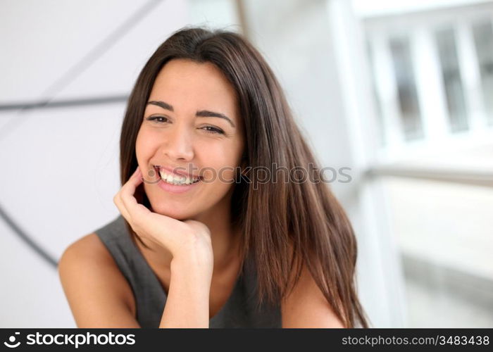 Portrait of smiling student girl