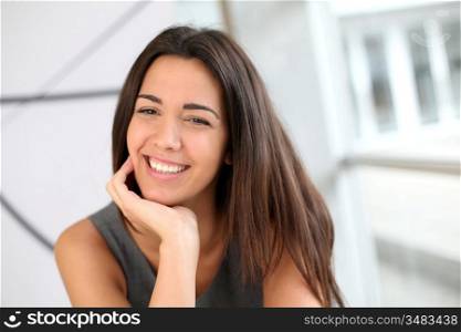 Portrait of smiling student girl