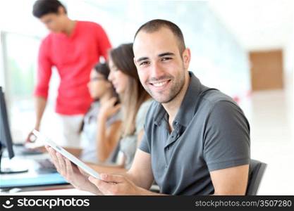 Portrait of smiling student in training course