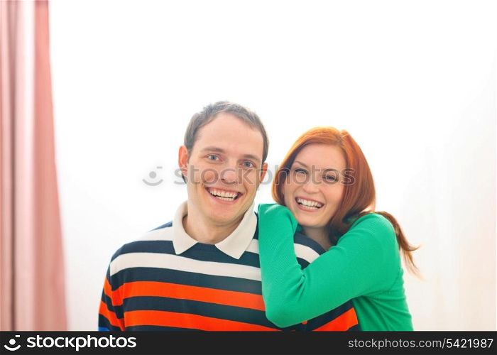 Portrait of smiling young couple