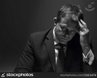 Portrait Of Stressed Businessman