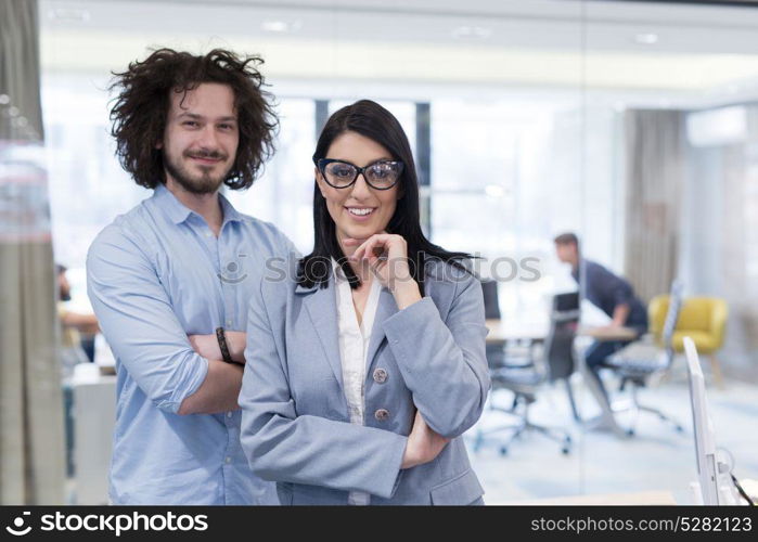 Portrait Of Successful Business people Entrepreneur At Busy startup Office