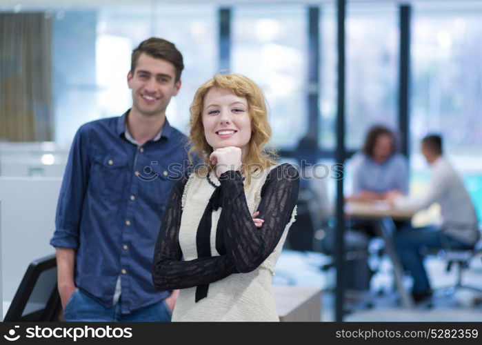 Portrait Of Successful Business people Entrepreneur At Busy startup Office