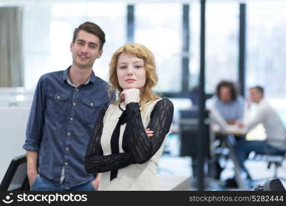 Portrait Of Successful Business people Entrepreneur At Busy startup Office