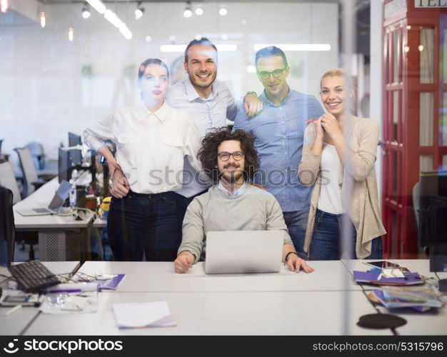 Portrait Of Successful Business people Entrepreneur At Busy startup Office