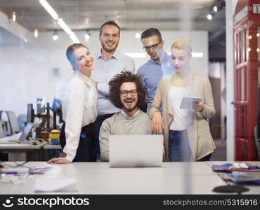 Portrait Of Successful Business people Entrepreneur At Busy startup Office