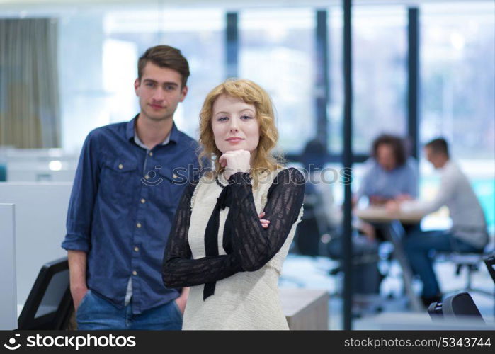 Portrait Of Successful Business people Entrepreneur At Busy startup Office