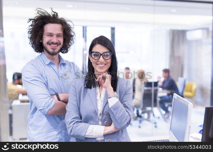 Portrait Of Successful Business people Entrepreneur At Busy startup Office