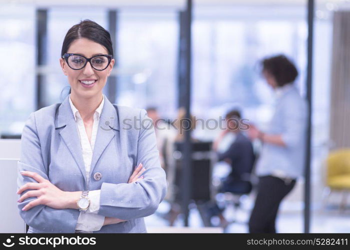 Portrait Of Successful Businesswoman Entrepreneur At Busy startup Office